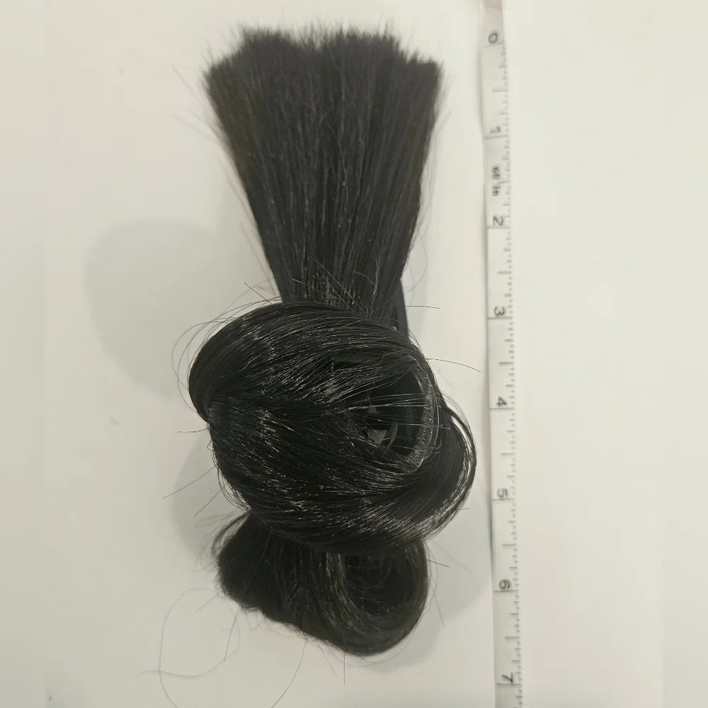 NEW Black Women's Hair Bun Extension Clip Seamless Low Knot - Picture 6 of 7